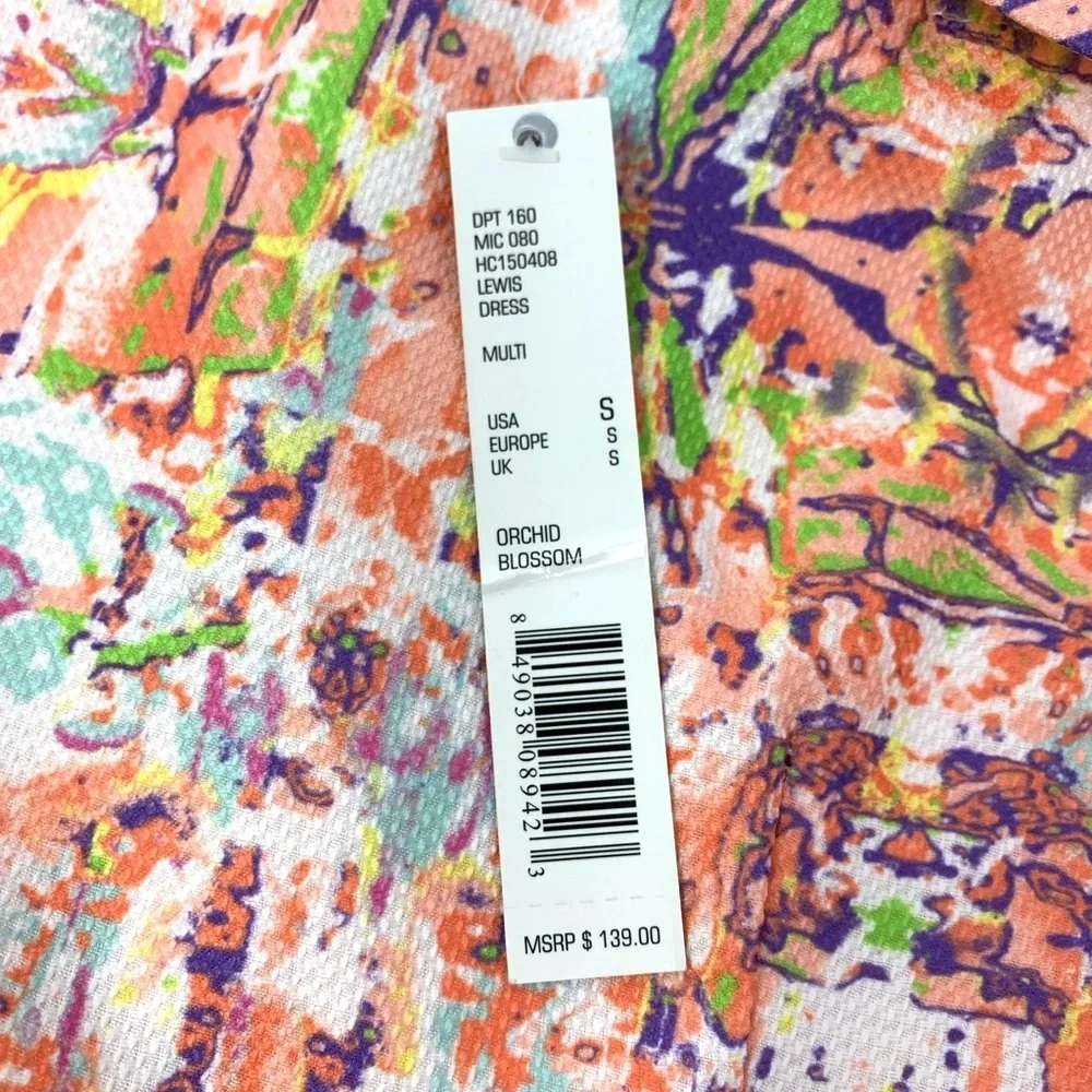 Gianni Bini Orchid Blossom Fit & Flare Pleated Cocktail Mini Dress Size S - Picture 14 of 14